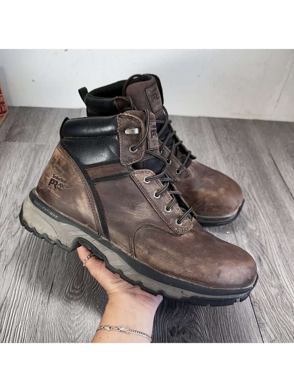 Timberland Pro Jigsaw 6" Steel Toe Brown Leather Work Boots Men's Sizes 13 W